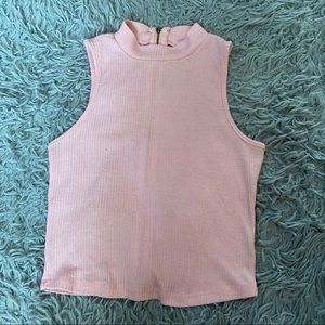 Pink Zip-Up Turtle Neck